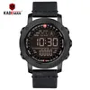 Нарученные часы роскошные спортивные мужские часы часов стопы Counter LCD Digital Watch 3ATM модельер -дизайнер повседневная кожа Relogio