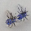 Cuff Links Latest Fashion Blue Crystal Spider High Quality French Shirt Cufflinks Men's Jewelry Gifts G220525