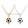 Colares pendentes Moda de colar de ouro de futebol Mulher masculina Sier sul -americana banhada por liga curta Man Pingents Jewelry Friend Drop D Dh1nf