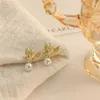 Стажи модные и прекрасные купидоны, подходящие для женского элегантного ретро -французского золотого ангельского жемчужного серьги для девочек -ювелирных изделий для женских ювелирных изделий G230602