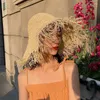 넓은 가슴 모자 유럽과 미국 패션 여성의 여름 수제 큰 수염 에지 거친 접이식 해변 밀짚 모자 태양 모자 다비 22