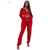 2023 New Spring Clothes for Women Tracksuits Two 2 Piece Sets Long Sleeve Vintage Bandage Flared Top and Wide Leg Pants Sportswear Solid Outfits 8306