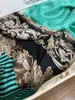 Écharpe longue pour femmes foulards châle 100% soie matériel pinte lettres motif à pois grande taille 180cm - 65cm