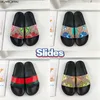 Hausschuhe, Hausschuhe, Herren, Designer-Slipper, Damen-Flats, florale Sandalen, Gummi-Slide, schwarzes Canvas, grüne Blumen, Flip-Flops, Strand-Slipper, Outdoor-Plattform, Su J230525