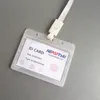 Пластиковый значок идентификатор идентификатор сертификат и название карты карманные держатели офис работник работник 5,4 x 8,5 см 50sets