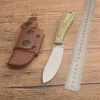 Ny G2561 Survival Straight Knife 440C Satin Blade Full Tang Linen Handle Outdoor Camping Vandring Fiske Fixat Blade Knivfe