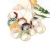 Hänghalsband 8st oregelbundet chip sten kristalltråd wrap träd av liv ametist rose kvarts chakra pärlor halsband för kvinnor smycken
