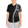 Men's Casual Shirts Polynesian Tribal Hawaiian Totem Tattoo Hawaii Prints Kids Baseball Jersey T-Shirt Trendy Hip Hop Street Short Sleeve