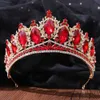 Andere mode -accessoires kmvexo grote barokke kristal tiaras bruiloft kroon voor bruiden dames haaraccessoires headpieces prinses pageant verjaardag cadeau j230525