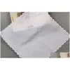 Mouchoir 120 PcsCoton Serviettes Cutter Diy Blanc Pétoncle Décoration De Fête Serviettes En Tissu Artisanat Vintage Hanky Oman Mariage Drop Deliv Dhuuh