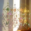 Decorações de jardim K9 Catchers Crystal Catchers Wind Chime Diamond Hexágono Lua Natural Cor Natural Luz do sol Preparar jóias de Windchimes