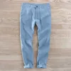 Herenbroek mode zomer linnen mannen casual zacht bord Cloth zweet absort ademende broek mannelijke kleding stedelijke joggers