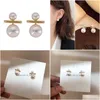 Stud Exquisite Simated Pearl Earrings Women Elegant Simple White All Match Pendientes Fashion Jewelry Gift Drop Delivery Dhkoy