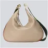Wallets Shoder Bag Underarm Handbag Purse Attache Crossbody Genuine Leather Hobo Women Fashion Letters Lady High Quality Gray Stell Dhrbp