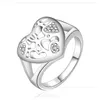 Mit seitlichen Steinen Womens Sterling Silber überzogene hohle Herz Zirkon Ring Gssr509 Mode 925 Platte Ringe Drop Lieferung Schmuck Dhlvj