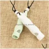 Pendant Necklaces Ceramic Whistle Necklace Retro National Wind Long Sweater Chain Wfn471 With Mix Order 20 Pieces A Lot Drop Deliver Dhgsl