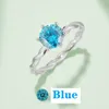 Moissanite Vrouwelijke Ring Bruiloft Verlovingsring Bandringen 925 Sterling Zilveren Ringen Ring voor Vrouwen Verjaardagscadeau met Sieraden love forever Rechte arm vine M18A