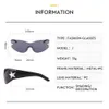 Уличные очки Y2K Солнцезащитные очки без оправы для женщин и мужчин Модные очки в стиле панк Негабаритные спортивные солнцезащитные очки 230524