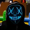 Hot Selling Cold Light Luminous Led Halloween Mask Masquerade Ball Party Scary Ghost Mask Rollspel