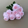 Decorative Flowers Artificial Rose Silk Bouquet Wedding Pography Flower Arrangement Props Home Living Room Garden Pink Fake Roses Decoration