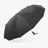 Paraplu's grote paraplu 12k solide kleur zakelijk automatisch vouwen voor man vrouwen regen vrouwelijk mannelijk