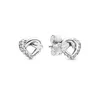 Stud Pandora Elevated Heart Earring Knotted Fan Captured Hearts Style Earrings 925 Sterling Sier Brincos Jewelry Drop Delivery Dhxbz