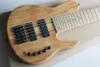 Imperial 6 Strings Natural Wood Color Ash Elektrische bas gitaar een stuk nek