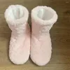 Women Socks Winter Plush Flat Boots Foot Warmers Mid Tube Round Toe Shoes Adult Men Anti-Skid Thickened Indoor Floor Slippers