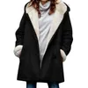 女性のトレンチコート冬の温かい軽量フード付きホーンボタンPRセールで長いジャケットを厚くする