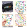 Gekleurde alfabetstickers snoepkleur Koreaanse ins -stijl vakantie feestdecoratie telefoonhoes Diy Handbook Materiaal Sticker Letter Decals