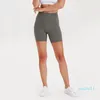 Kobiety wyrównaj legginsy letnie designerskie ubrania jogi szorty boczna kieszonka nagi