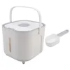 Opbergtassen rijst dispenser grijs wit grote capaciteit container bescherming tegen licht PP voedselkwaliteit uitstekende afdichting voor huis