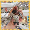 Keychains resina desenho animado grafite urso boneca criativa boneca feminina jóias pendentes de celular fofocas de celular Chave de Natal G230525