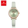 Wristwatches Small Women's Watch Japan Quartz Elegant Flower Fashion Simple Hours Bracelet Real Leather Clock Girl's Birthday Gift