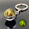 Porte-clés lumineux Prince métal temps pierres précieuses pendentif en verre cadeau créatif en gros bricolage porte-clés accessoires G230525