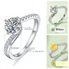 Модное роскошное кольцо Love Band, дизайнерские кольца для пары, стерлинговое серебро, новый стиль, кольца с муассанитом, персонализированное женское кольцо, торсионный рычаг, Объятия счастья M36A