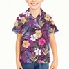 Men's Casual Shirts Polynesian Tribal Fijian Totem Tattoo Fiji Prints Tropical Vacation Boy Toddler Baby Beach Floral Flower Shirt Hawaiian