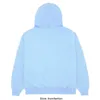 2023 New Sky Blue Sp5der Hoodie Hommes Femmes 1 Hip Hop Young Thug Spider Hoodie World Wide 555555 Sweats Imprimer Pull