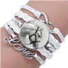 Charm armband märke som säljer hästpormen glas armband handvävd mtilayer läder fb144 mix beställning 20 stycken mycket droppleverans juvel dhqch