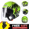 Motorcykelhjälmar BSDDP Hjälm Casco Moto Double Lens Open Face Electric Scooter Män Kvinnor Motorcykel cykel racing prick