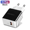 Fast Quick Charging 18W 3A QC3.0 USB Wall Charger Power Adapters For IPhone 12 13 14 15 Pro Samsung S22 S23 Huawei LG Android phone
