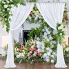 Party Decoration 2 Paneler Chiffon Wedding Arch Draping Fabric 75 300 cm BAKGRUND PO BOOT CEREMONY RECEPTION BACKDROP GURNER