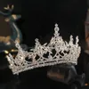 Other Fashion Accessories Baroque Luxury Crystal Geometric Bridal Tiaras Crowns Headpieces Rhinestone Pageant Diadem Veil Tiara Wedding Hair Accesso J230525