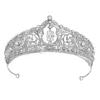 Other Fashion Accessories Baroque Crystal Vintage Royal Queen King Tiaras and Crowns CZ Rhinestone Pageant Prom Diadem Hair Ornaments Wedding Hair Jewe J230525