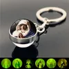 Key Rings Maagd Maria Lumineuze hanger dubbelzijdig glazen ball metaal luxemerk Keychain G230525