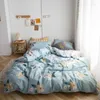 Conjuntos de roupas de cama conjunta de algodão puro Família de flores Uso de folha de edredão fronha de tampa