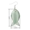 Gemstone Fish Pendant Dangle أقراط للنساء Girl Vintage Crystal Ear Jewelry Girting Heay Mother for Mother