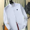 Top quality mens shirt designer blouse trendy solid color thin long sleeved shirts men women business casual Polo coat