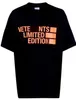 Vetements T-Shirt Männer Frau Kurzarm Big Tag Hip Hop Lose beiläufige Stickerei Vetements T-Shirts Schwarz Weiß T-Shirts Top T-Shirts su011