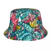 Berets Custom Green Banana Leaves Bucket Hat Men Women Fashion Summer Beach Sun Fisherman Cap